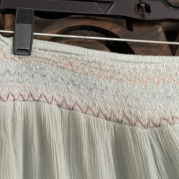 Summer Pants Wide Leg Sage/Mint Green Lightweight Hippie Boho Festival - Picture 11 of 12